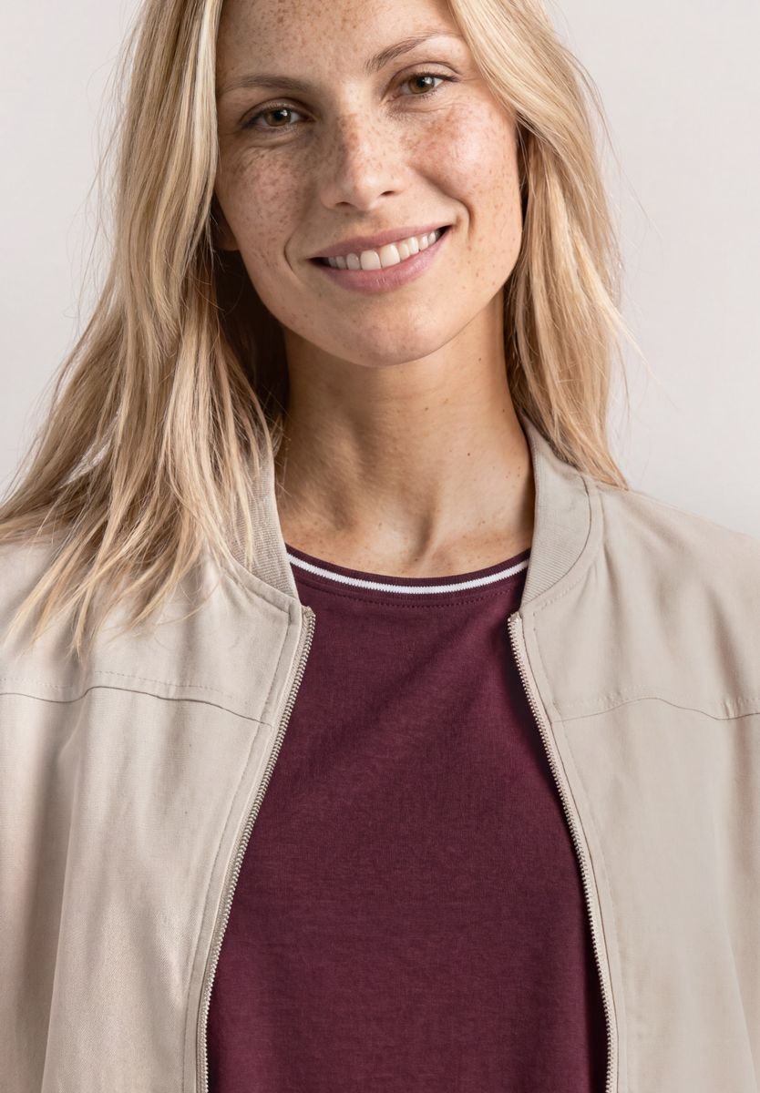 Langarm Blouson mit Zipper