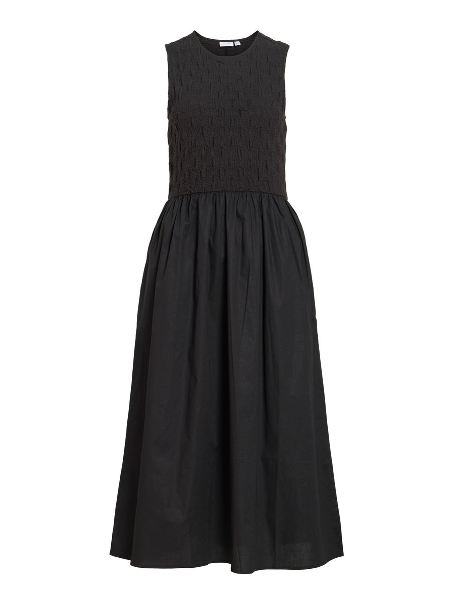 VICARLA O-NECK S/L MIDI DRESS