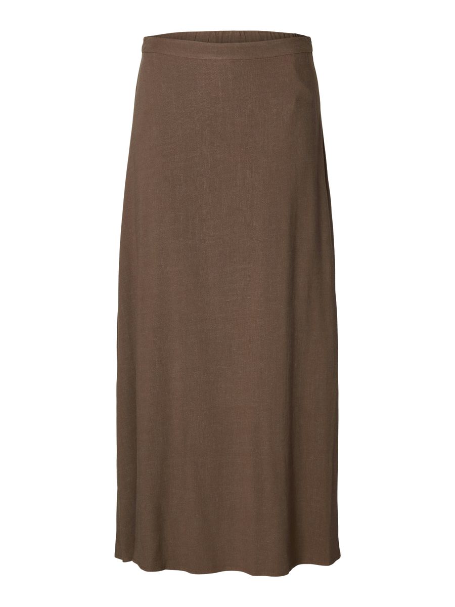 SLWVIVA HW ANKLE LINEN BLEND SKIRT