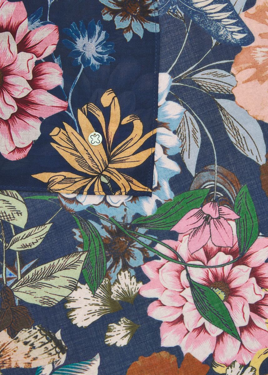 Schal aus Viskose mit Blumen-Muster