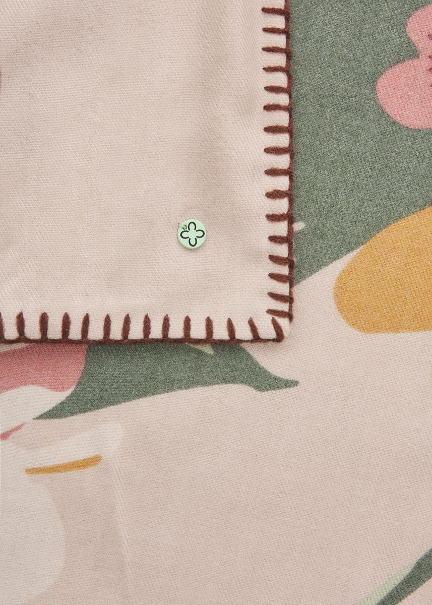 Kaschmirweiches Dreieckstuch mit Blumen-Muster