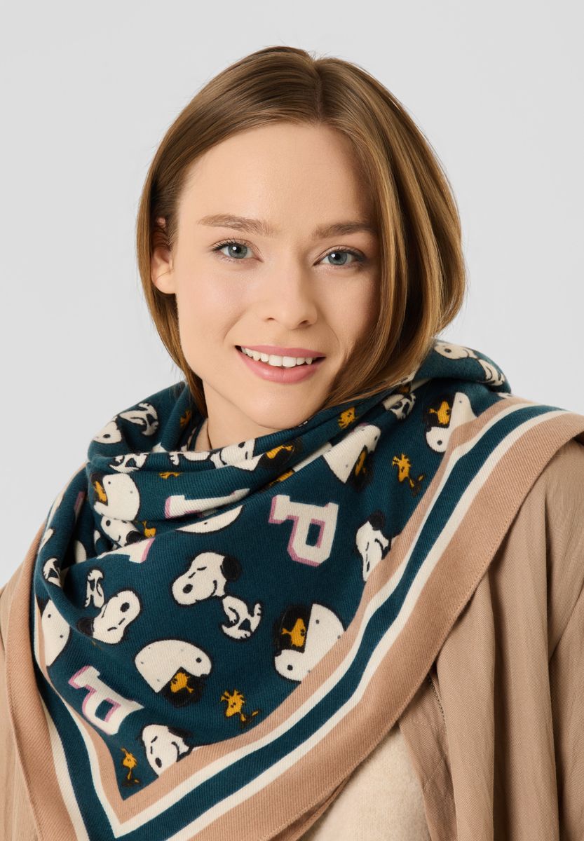 Tuch mit Snoopy- und Woodstock-Motiven