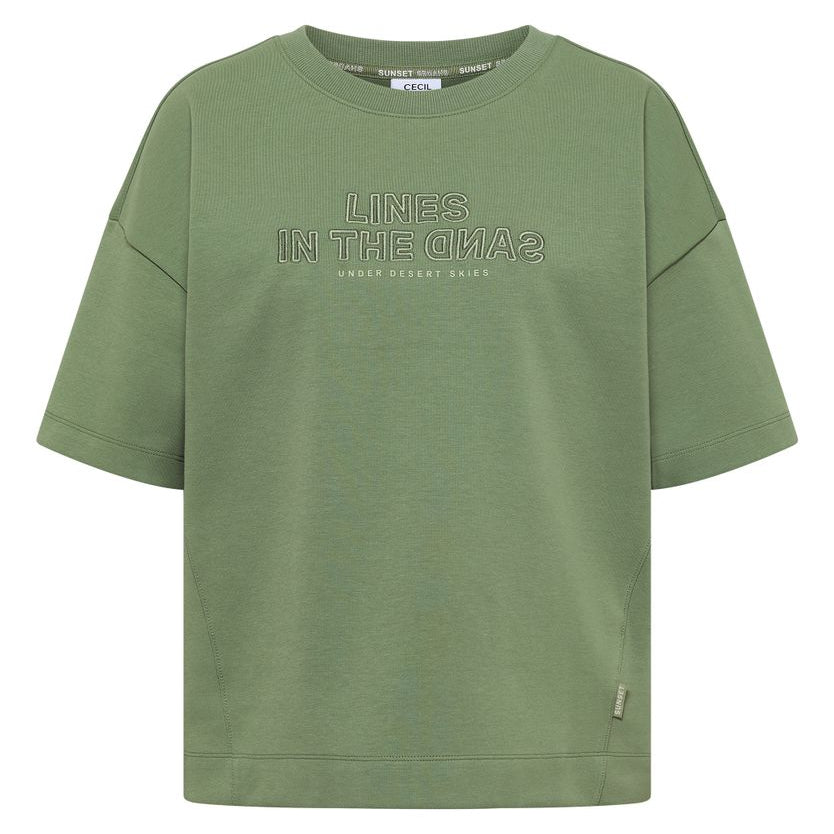 Kurzarm Sweatshirt mit Embroidery