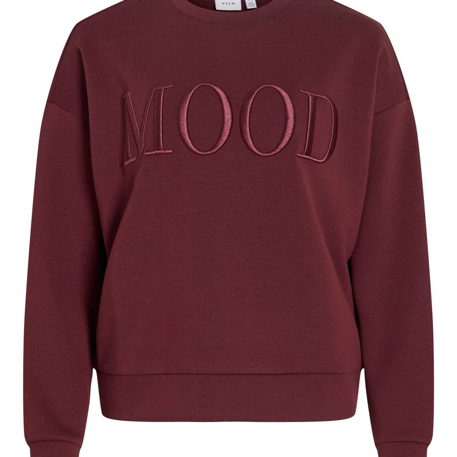 VIREFLECT MOOD EMB L/S SWEAT TOP/R/3