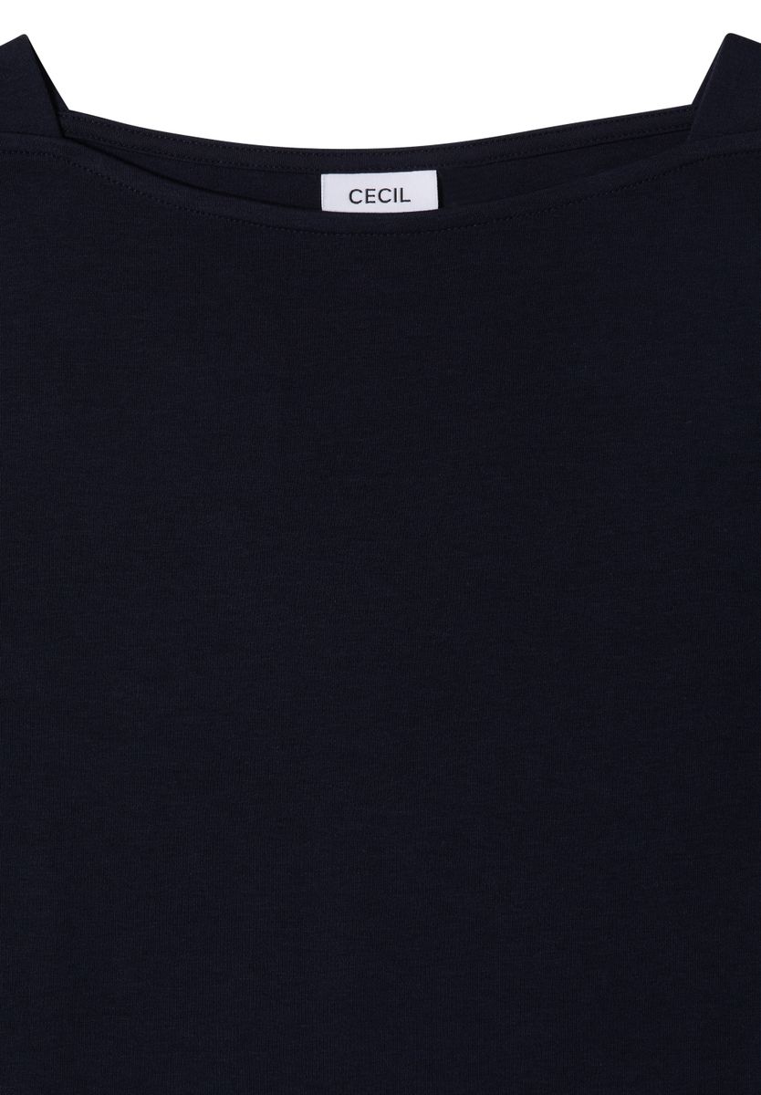 Basic Shirt mit U-Boot-Ausschnitt