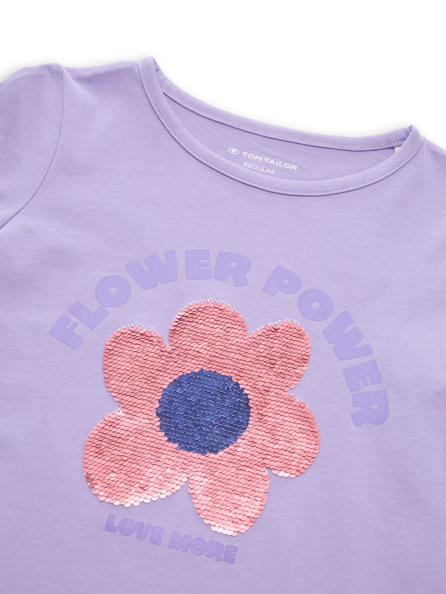 Langarmshirt mit Wendepailletten