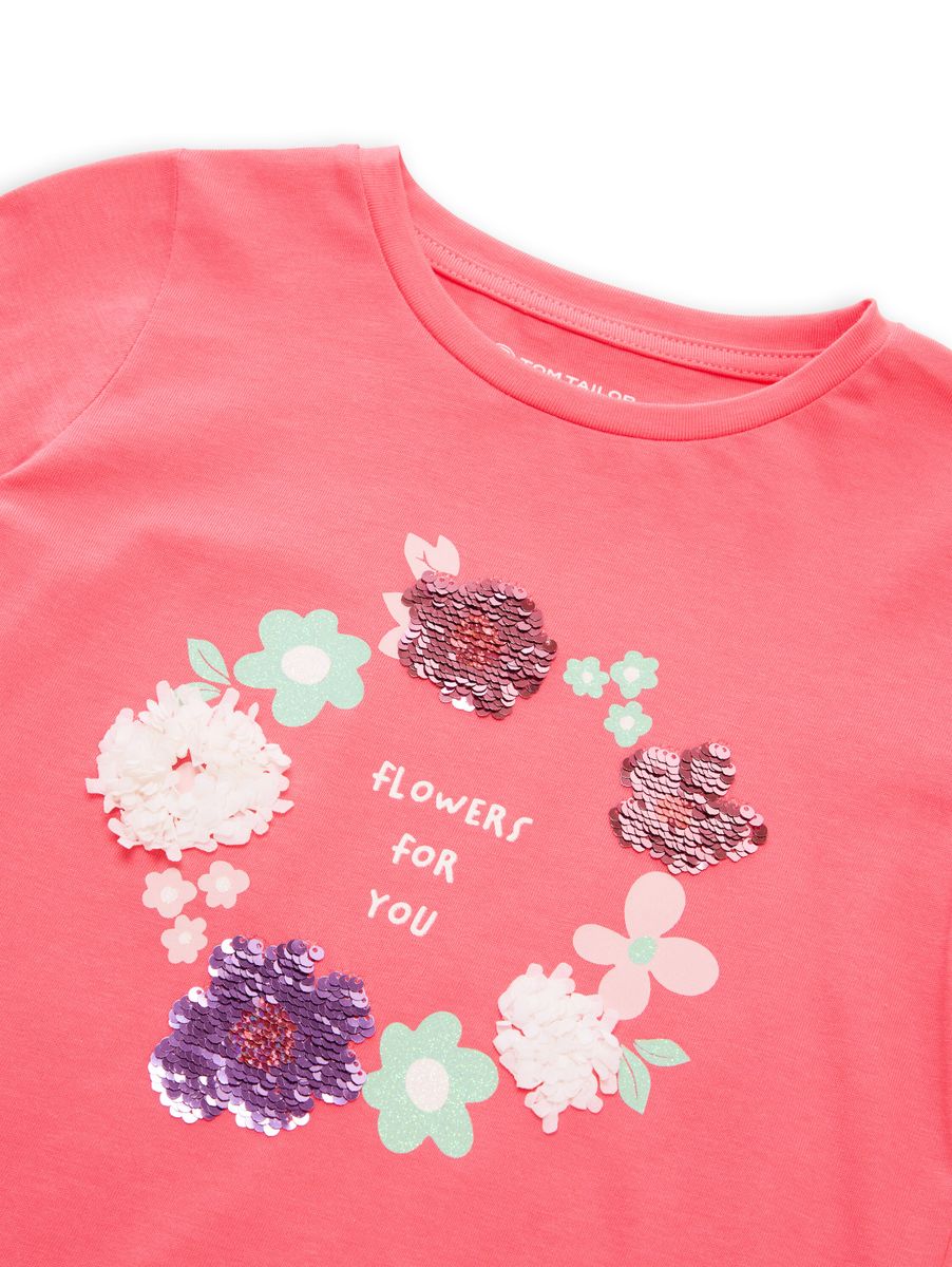 Langarmshirt mit Wendepailletten