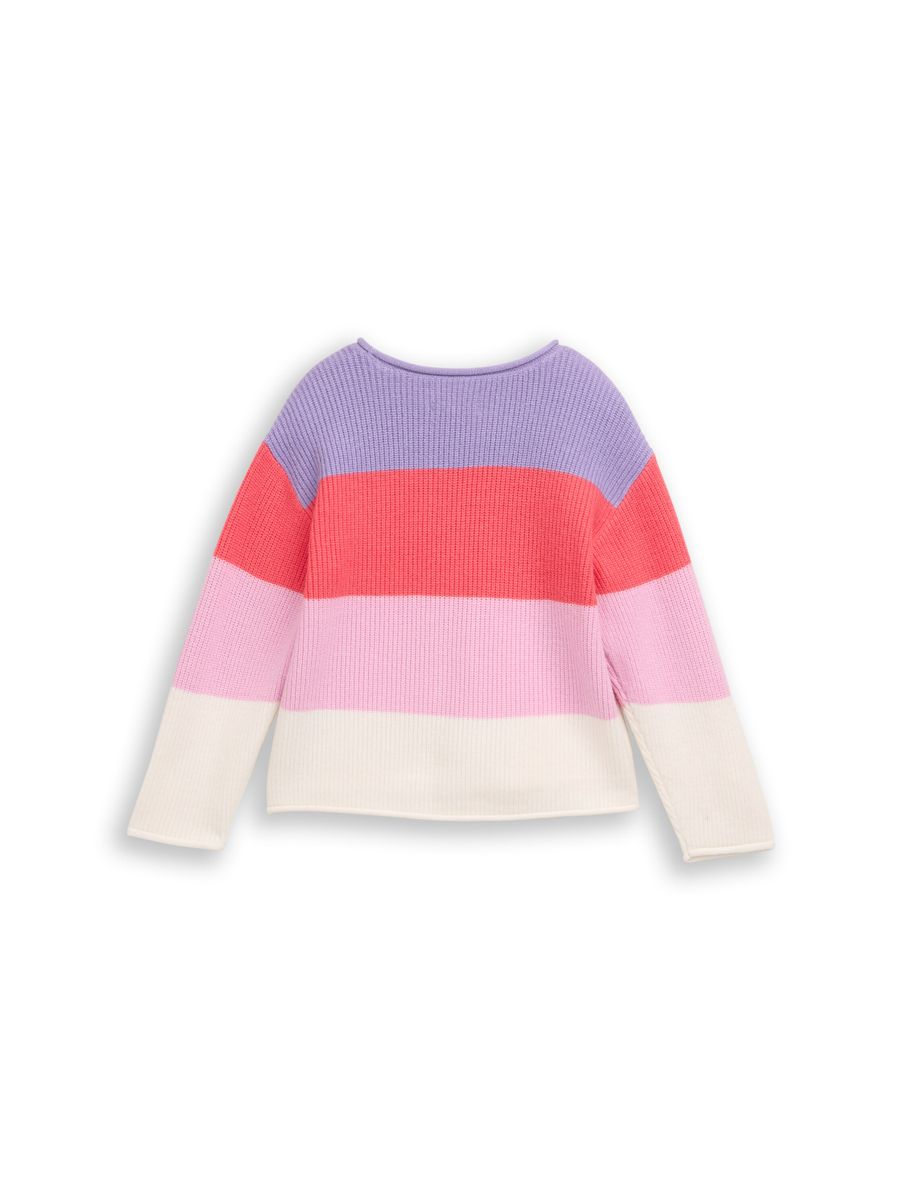 Strickpullover mit Colour Blocking