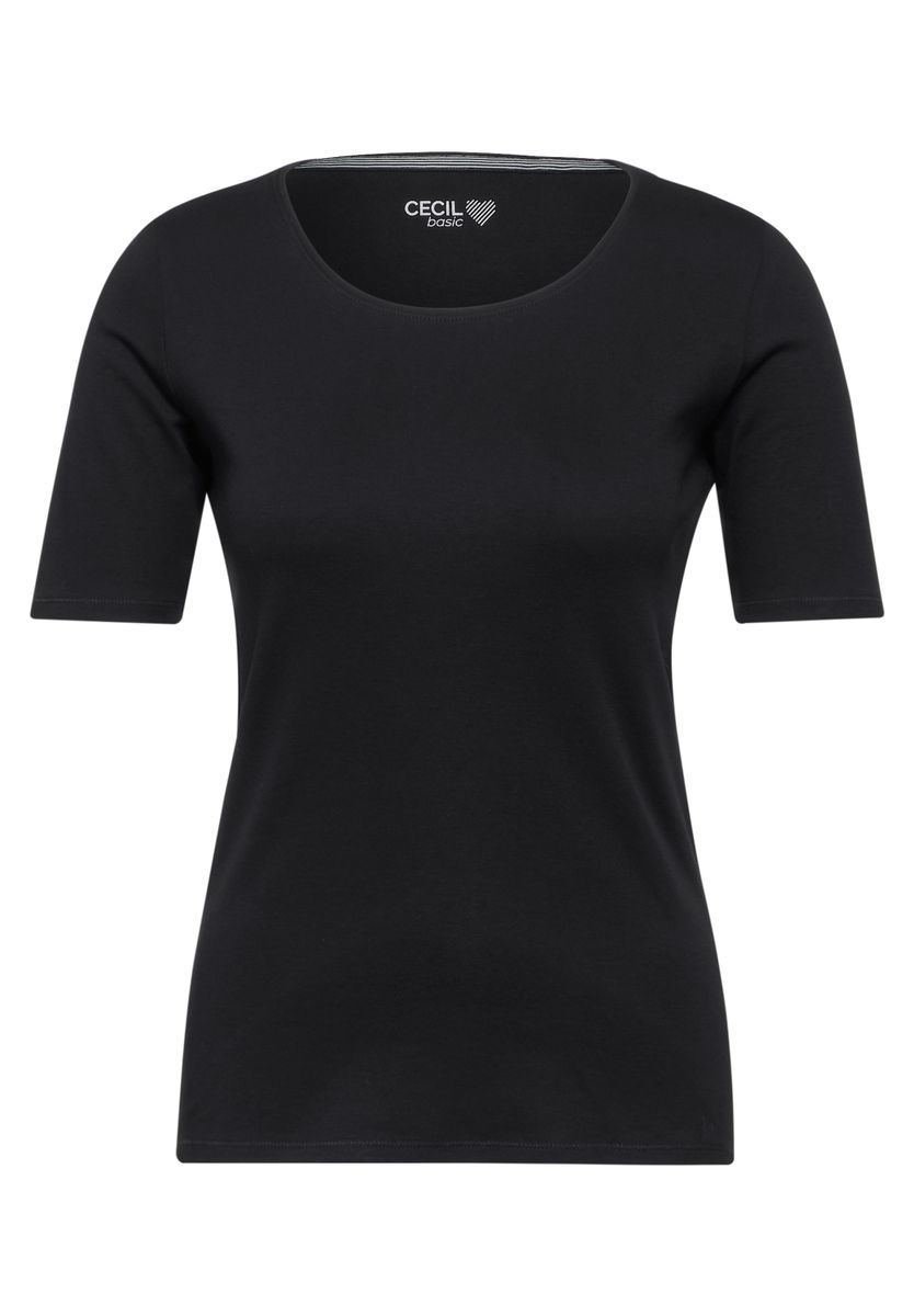 Basic T-Shirt mit Rundhals in Unifarbe