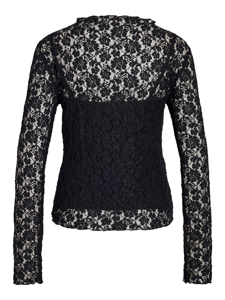 NMRILEY L/S LACE TOP JRS
