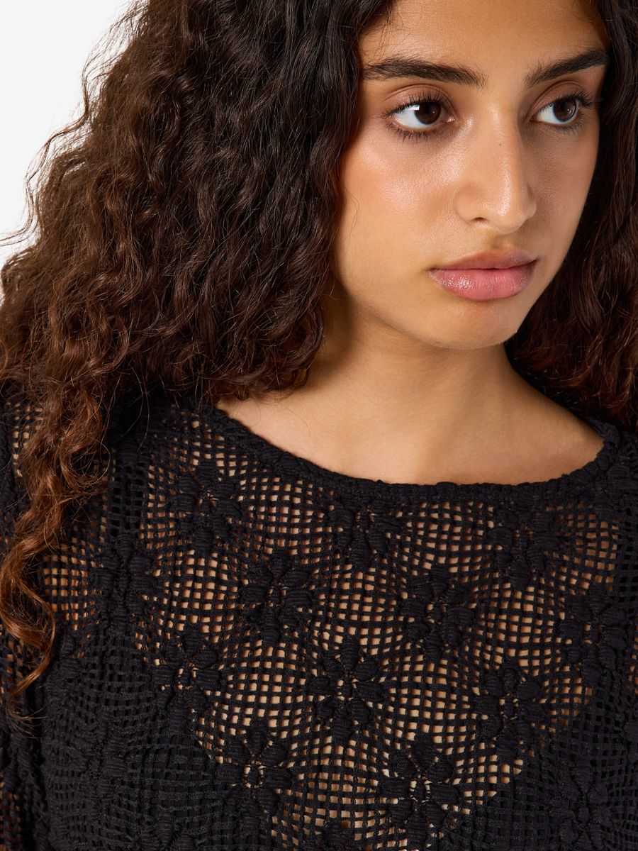 NMRILEY L/S LACE TOP JRS