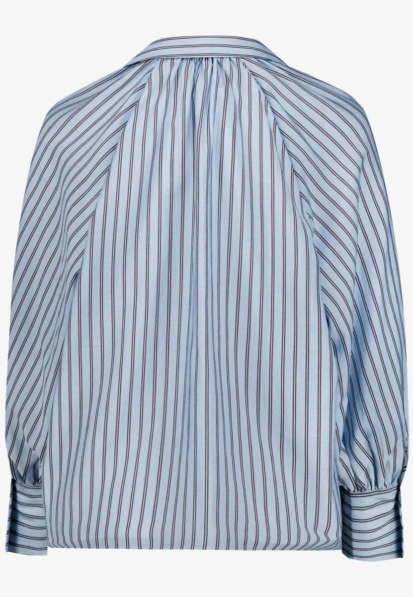 Gestreifte Bluse mit Hemdkragen