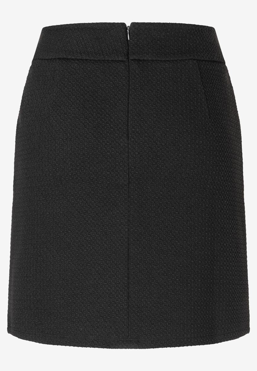 Jersey Skirt with Leather Waistban