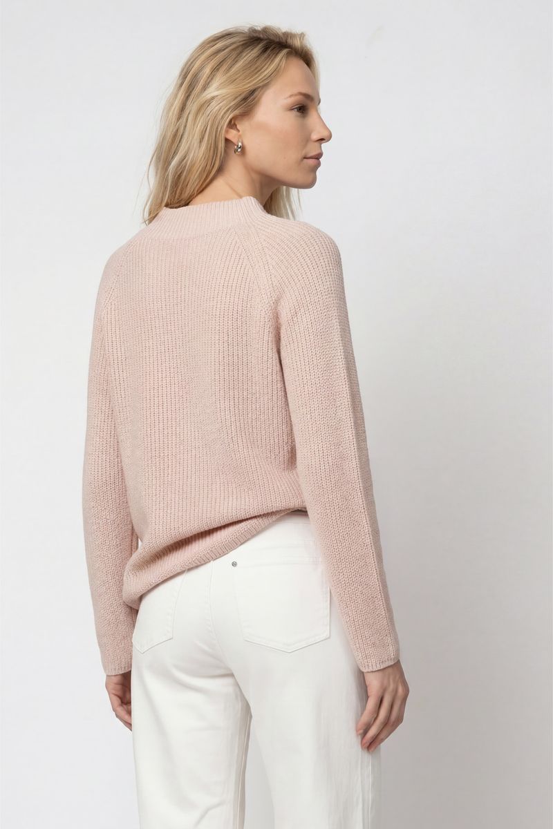 Strickpullover mit Stehkragen