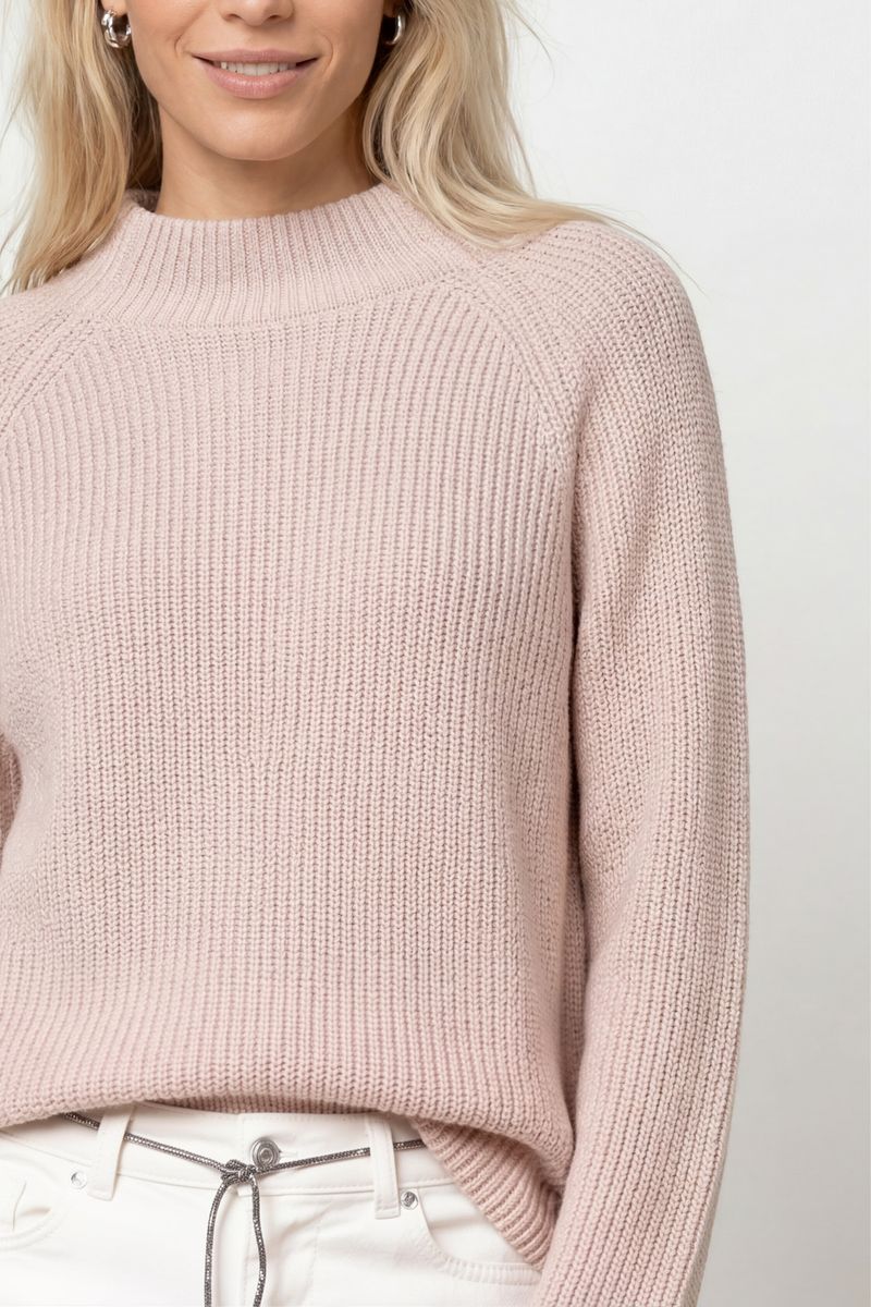Strickpullover mit Stehkragen