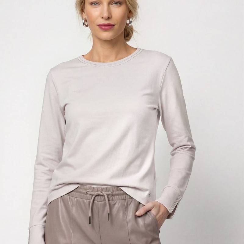 Langarmshirt mit Strassdetails