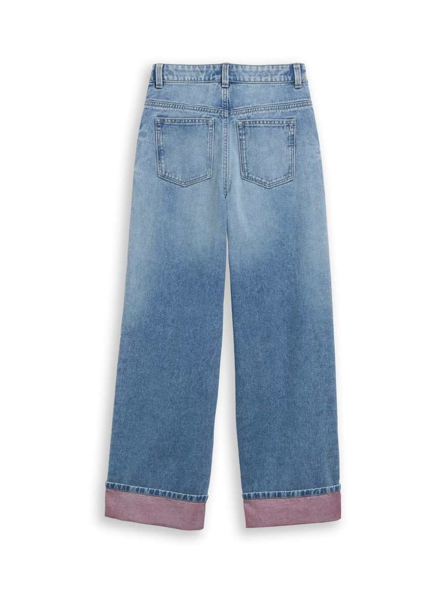 Wide Leg Jeans mit Turn-Up