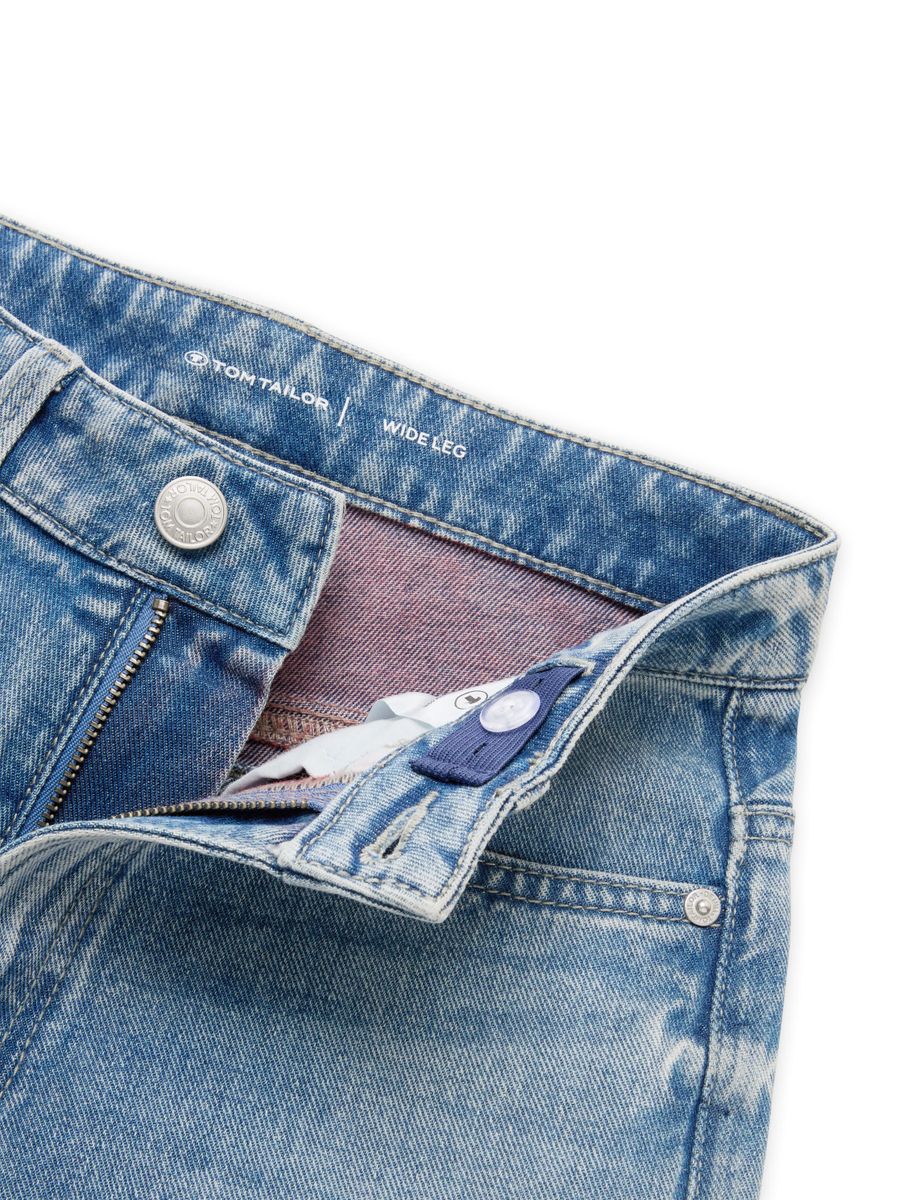 Wide Leg Jeans mit Turn-Up