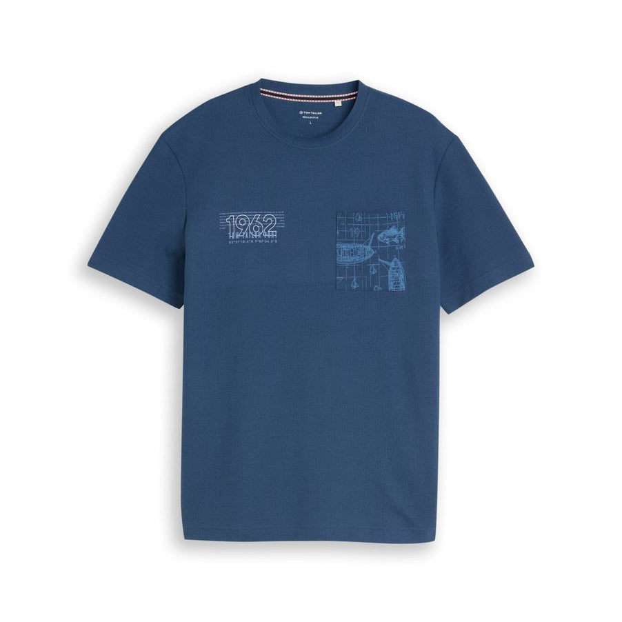 T-Shirt mit Waffelstruktur