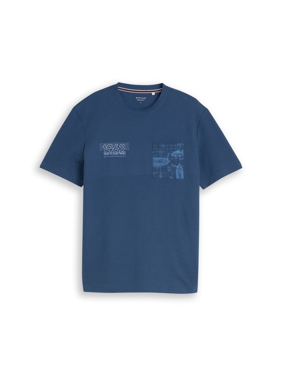 T-Shirt mit Waffelstruktur