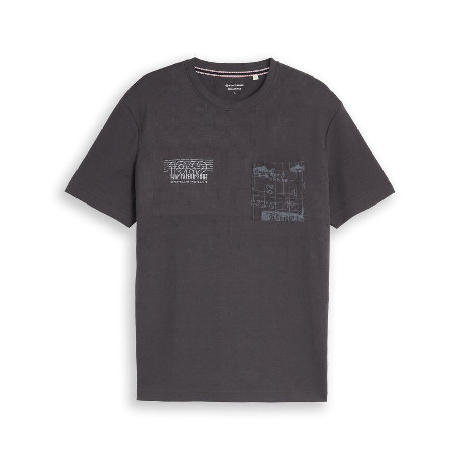 T-Shirt mit Waffelstruktur