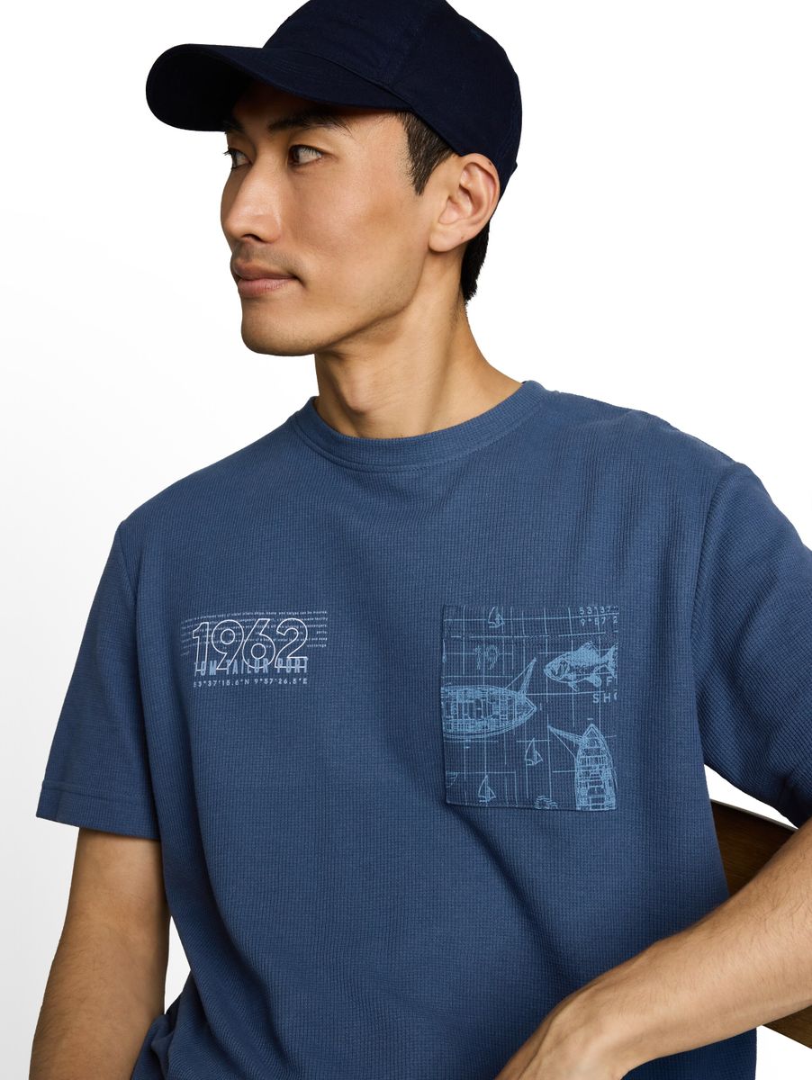 T-Shirt mit Waffelstruktur