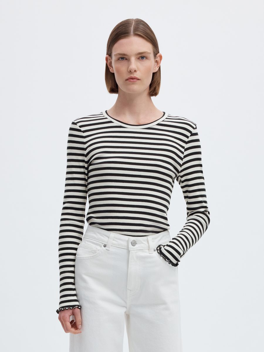 SLWANNA LS CREW NECK TEE STR NOOS