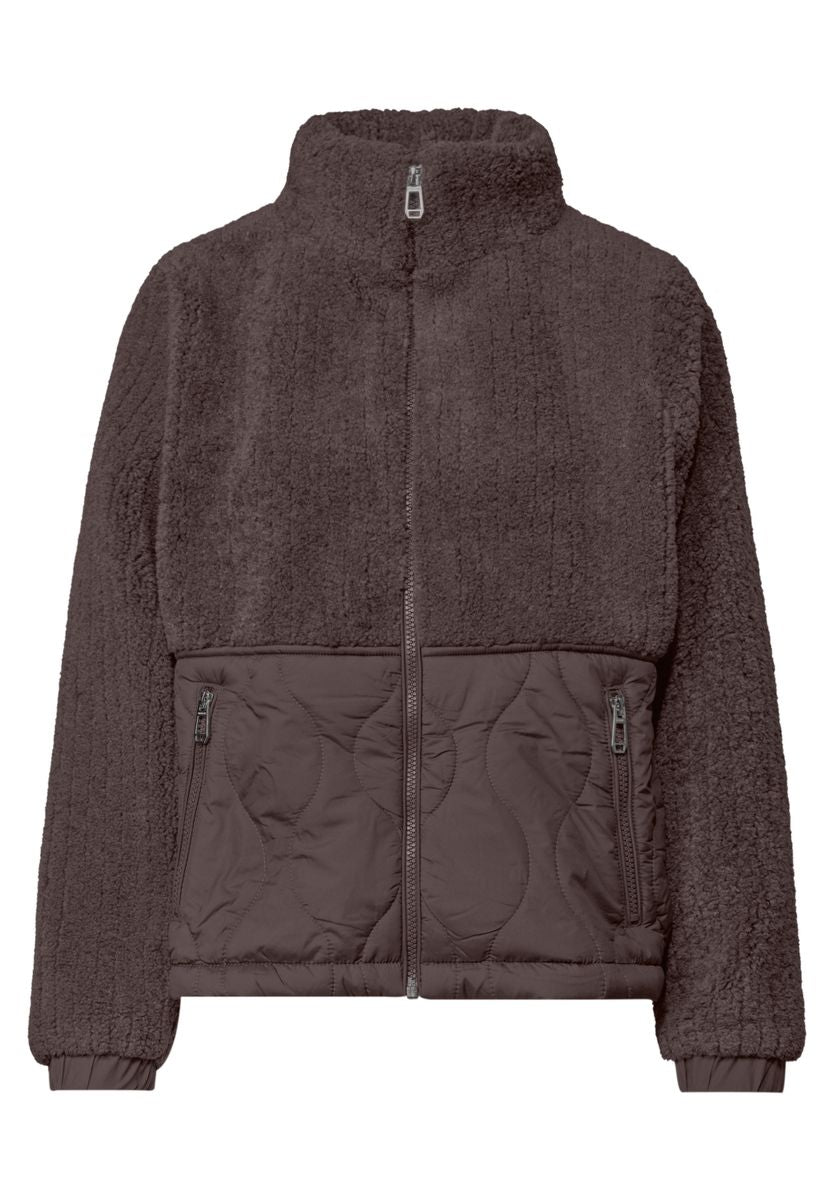 Teddy-Jacke mit Softshelldetails