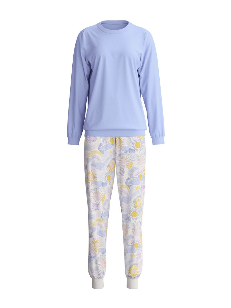 DAMEN Pyjama mit Bündchen