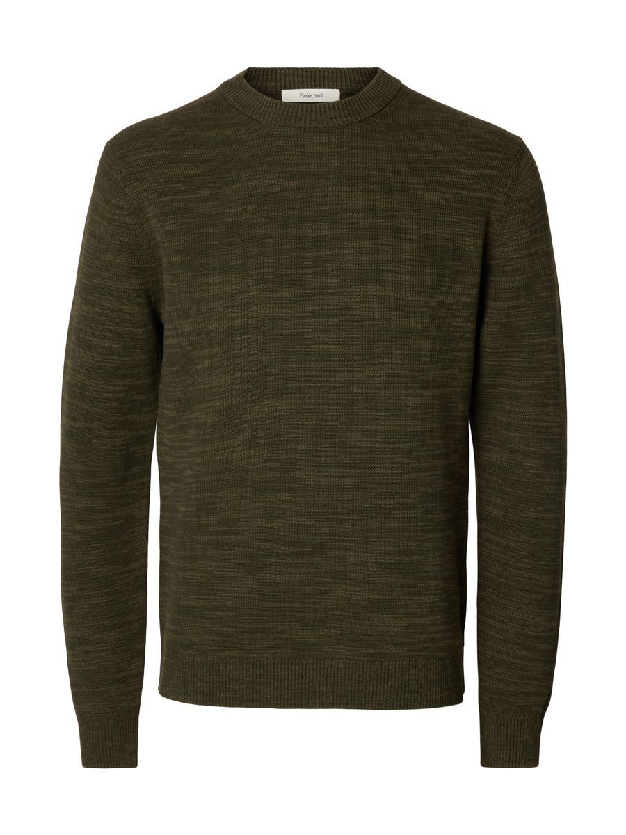 SLMDANE LS KNIT REG STRUC CREW NECK NOOS