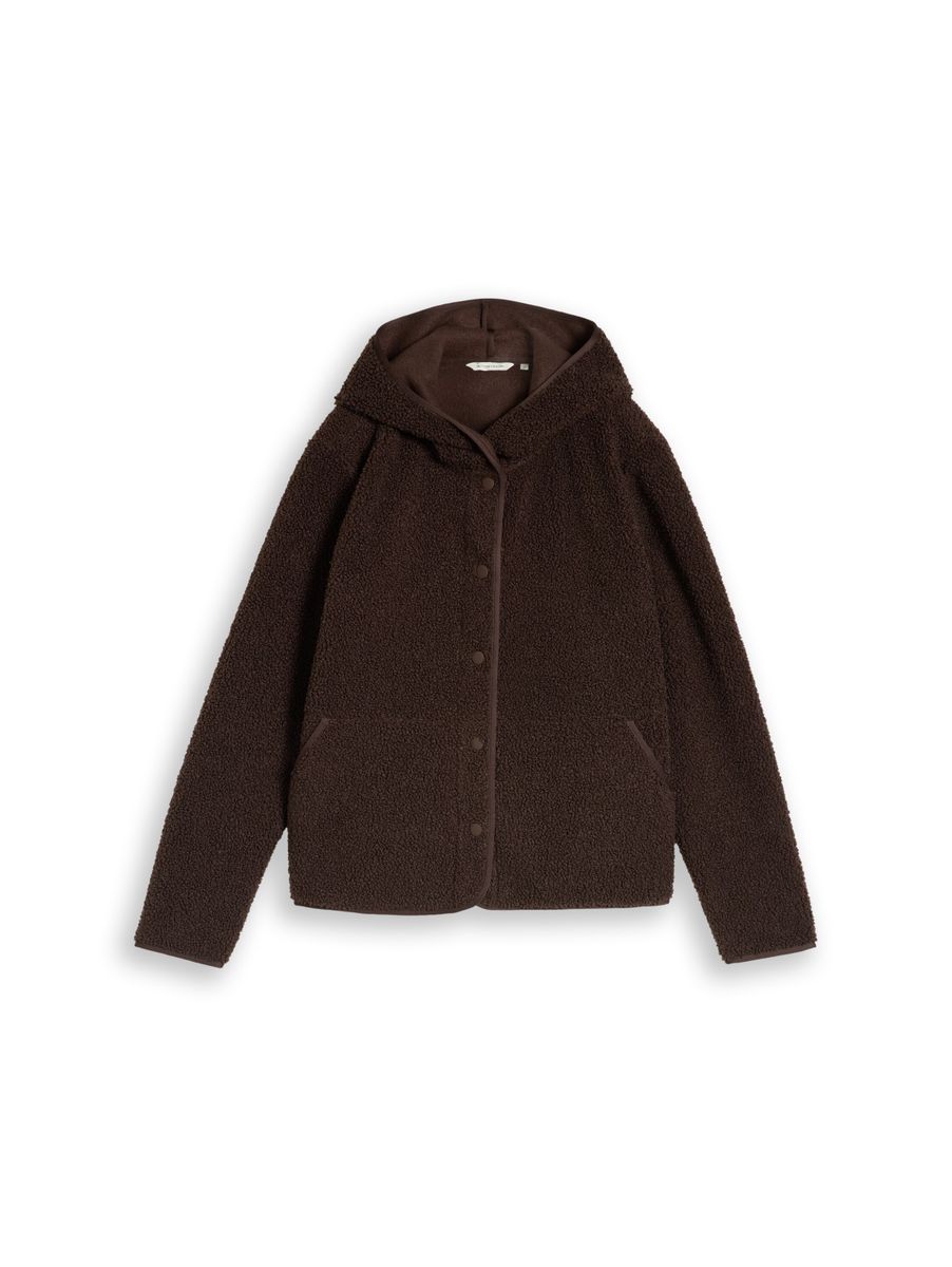 Teddy Sweatjacke mit Kapuze
