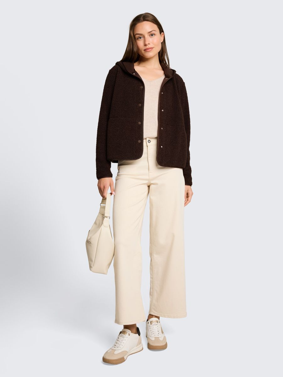 Teddy Sweatjacke mit Kapuze
