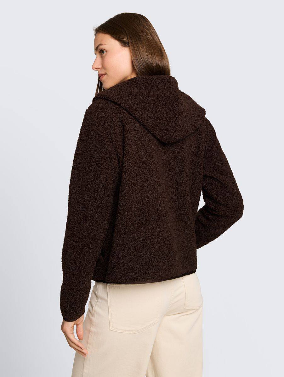 Teddy Sweatjacke mit Kapuze