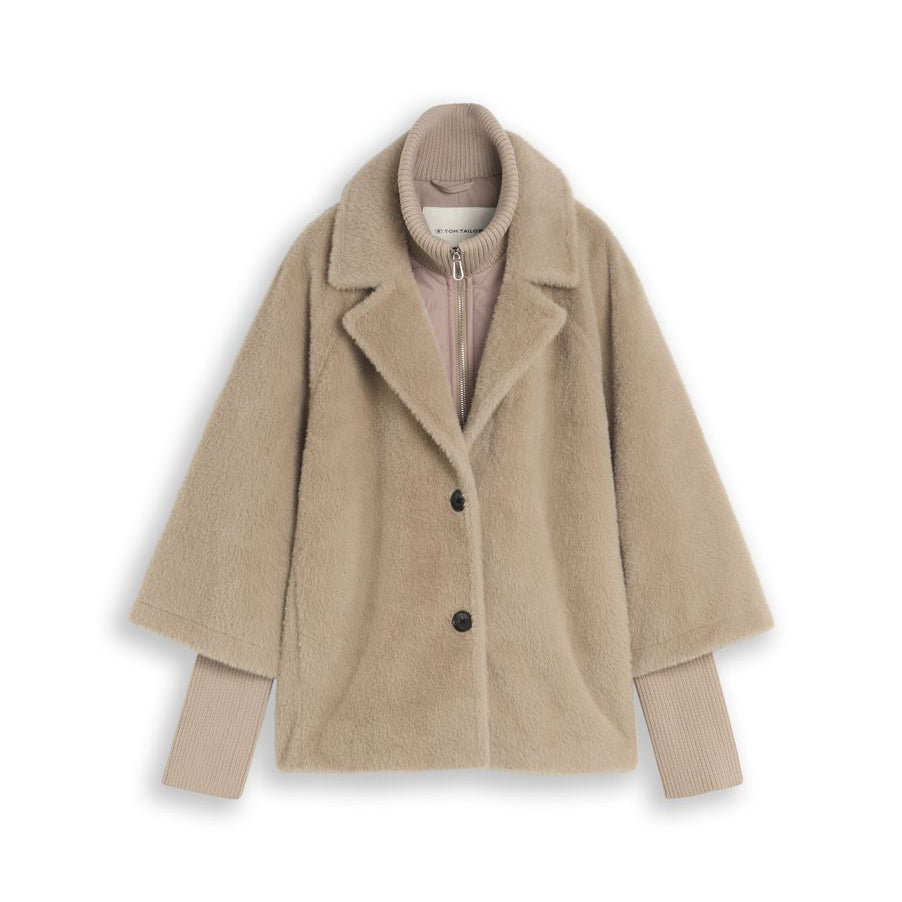 Cosy Cape Jacke im 2-in-1-Look
