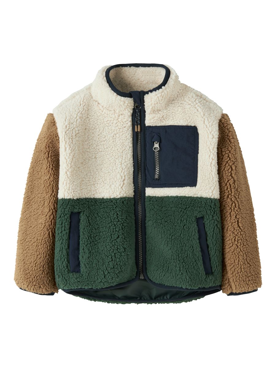NMMMACEY TEDDY JACKET BLOCK NOOS