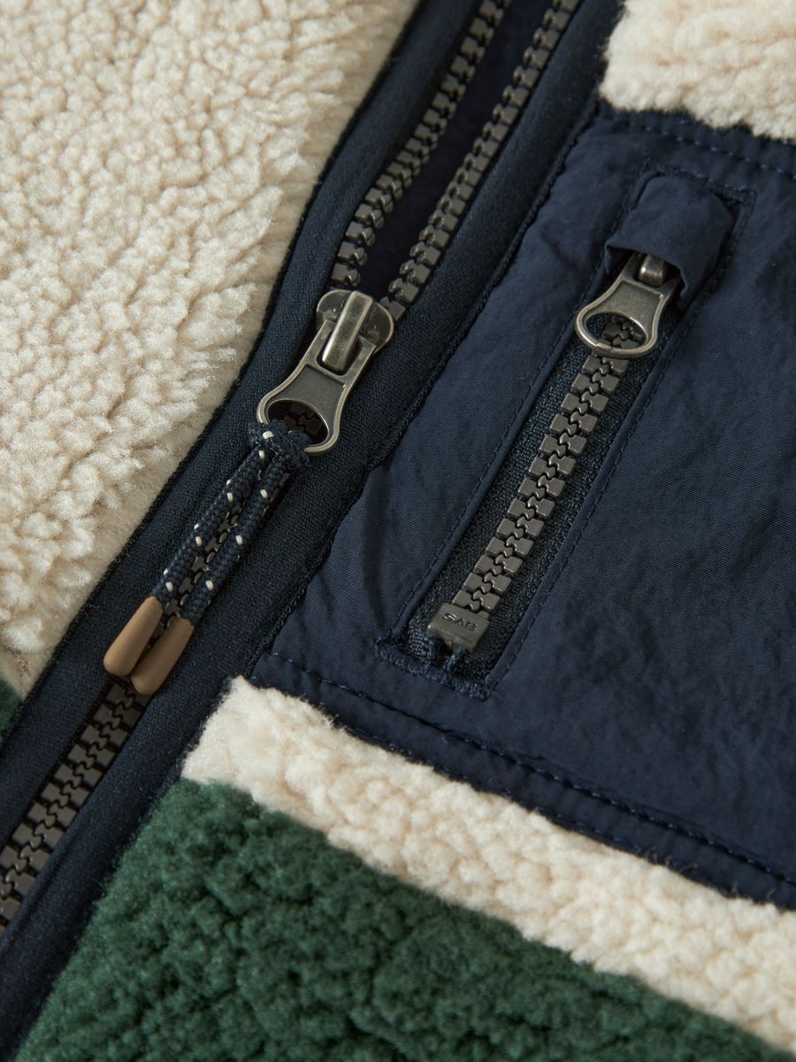 NMMMACEY TEDDY JACKET BLOCK NOOS