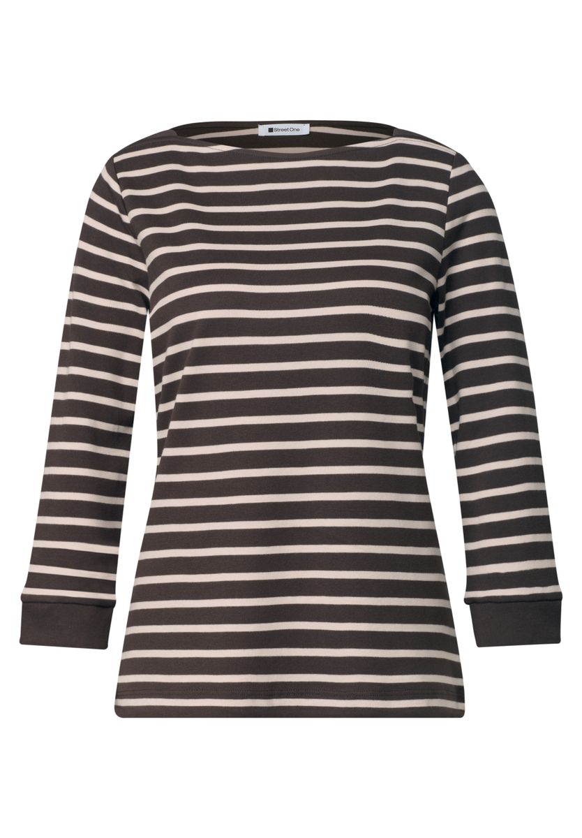 3/4-Arm Shirt mit U-Boot-Ausschnitt