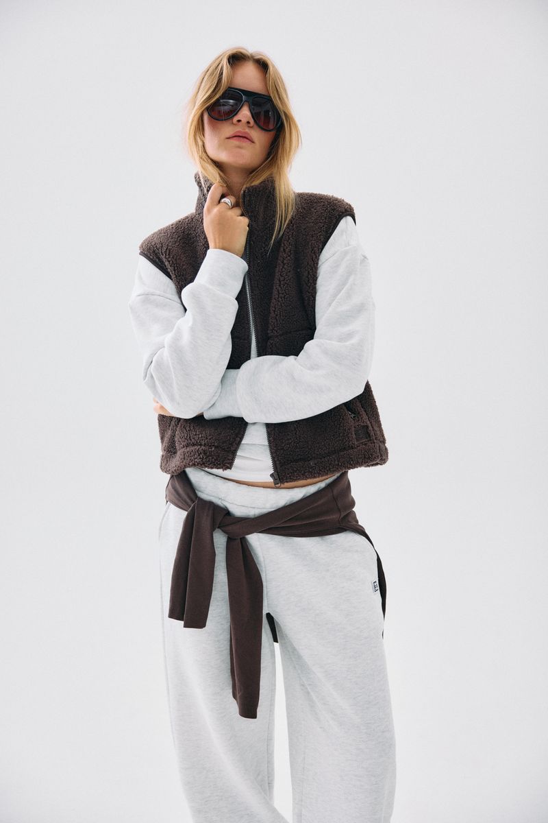 NMMASEY SHORT TEDDY VEST NOOS