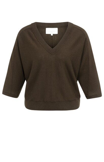 Pullover mit V-Ausschnitt und Nähten