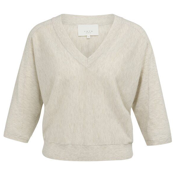 Pullover mit V-Ausschnitt und Nähten