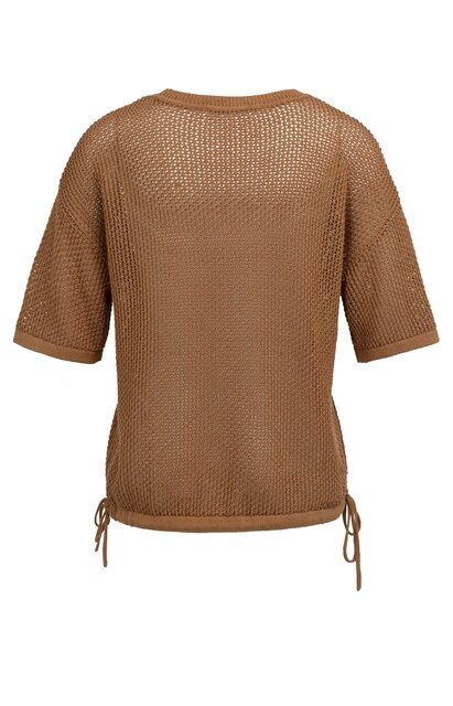 Kurzarmpullover mit strukturiertem Motiv