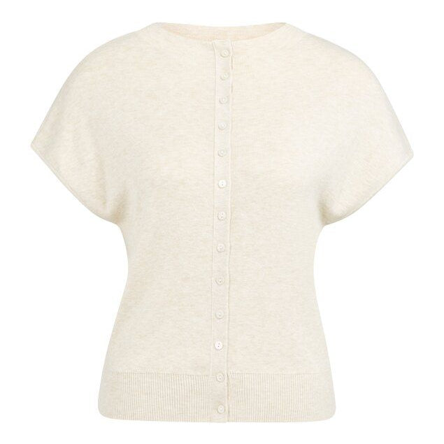 Ärmellose Strickjacke mit Knopfleiste vorne