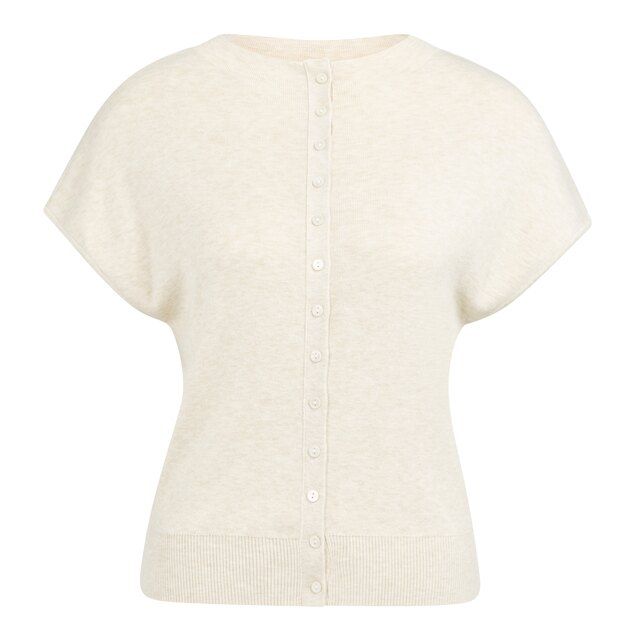 Ärmellose Strickjacke mit Knopfleiste vorne