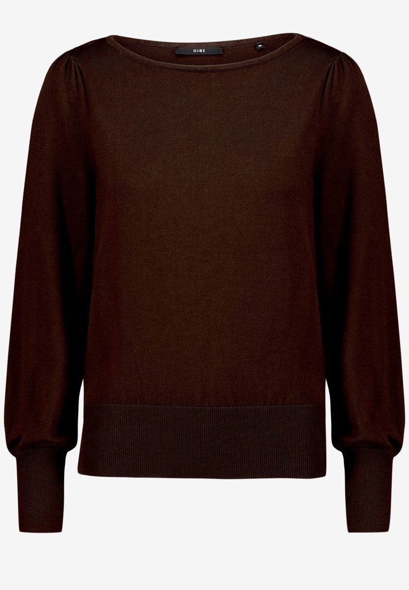 Feinstrickpullover mit U-Boot Ausschnitt