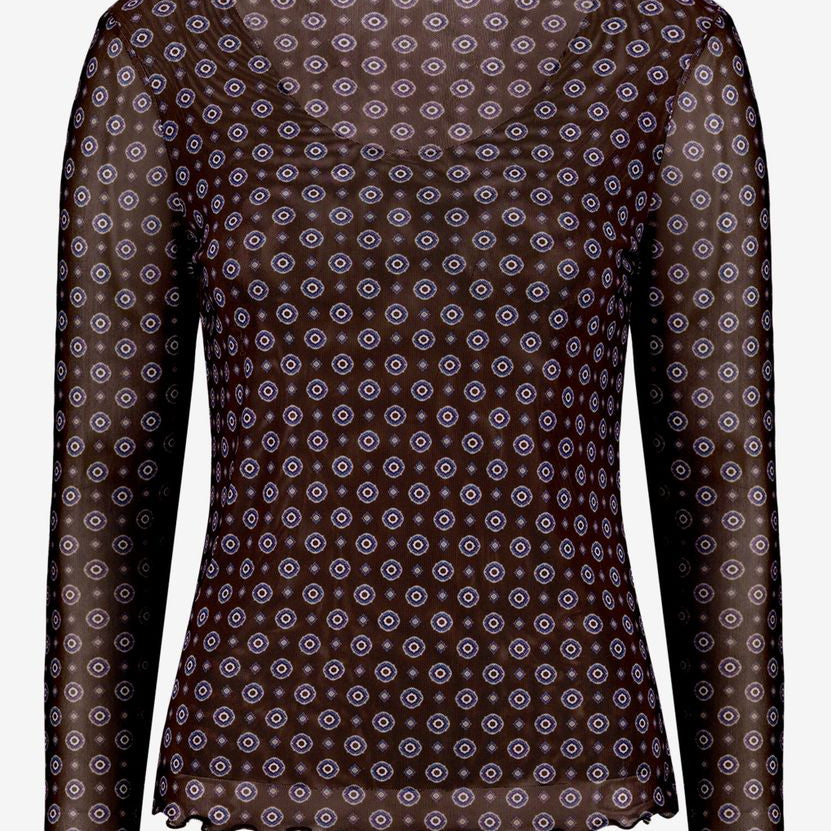 Halbarm-Shirt mit Muster