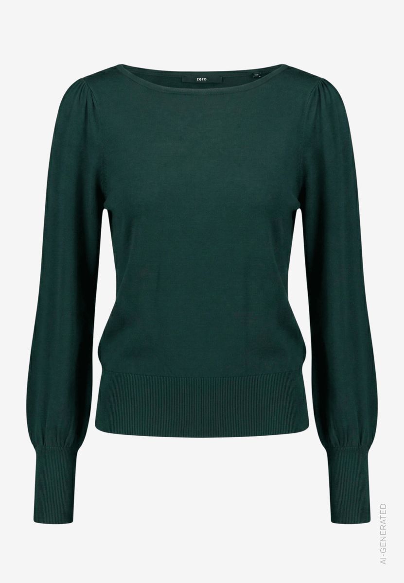 Feinstrickpullover mit U-Boot Ausschnitt