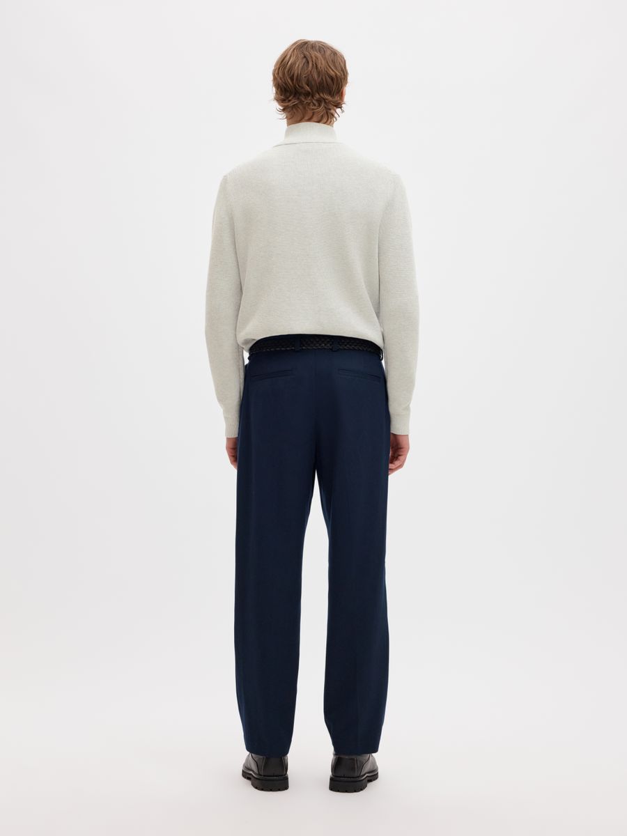 SLMDANE LS KNIT STRUCTURE HALF ZIP