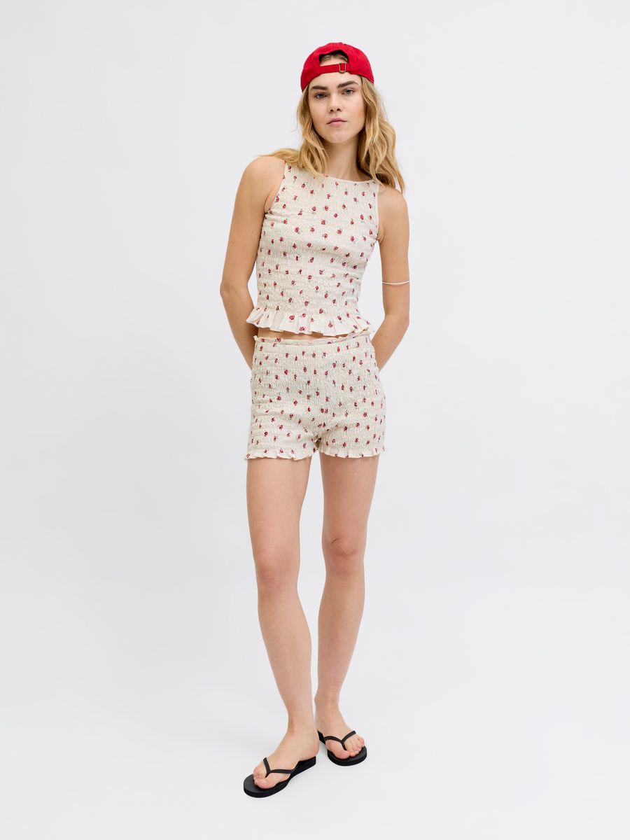 JXZOE SEERSUCKER FULL SMOCK TOP WVN LN