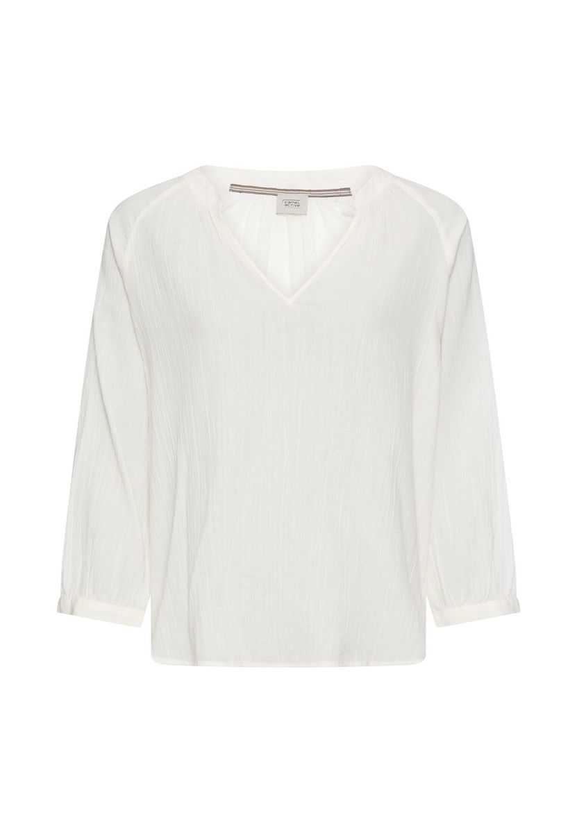 Oversize-Bluse mit Stehkragen