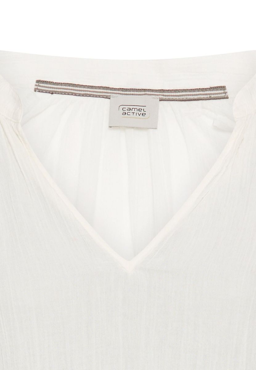 Oversize-Bluse mit Stehkragen